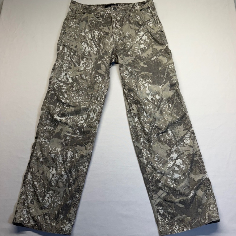 Aeropostale Forest Camo Carpenter Pants S Grey Men Baggy Streetwear Utility 6132
